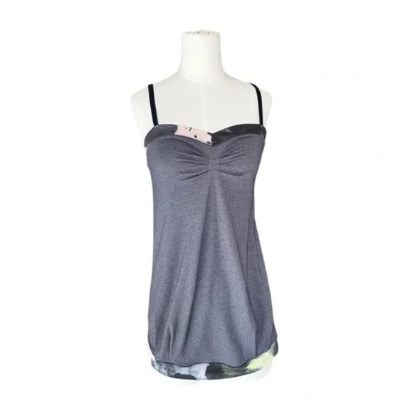 Lululemon Pure Focus Tank Size 6 Citron Tinted Canvas gray - Picture 1 of 5